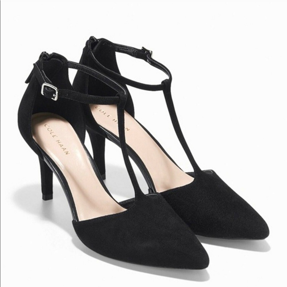 Cole Haan Prieta T-Strap Sude Pump
